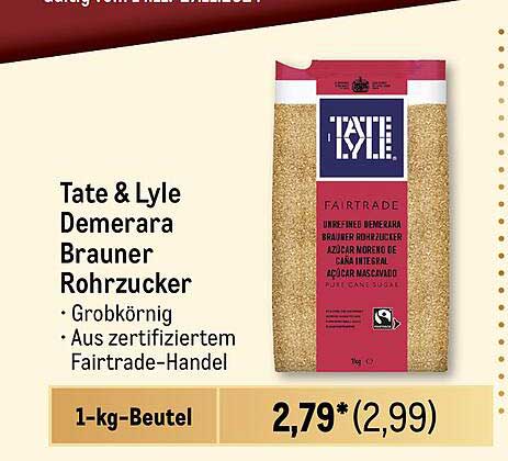 Tate & Lyle Demerara Brauner Rohrzucker