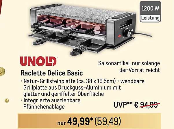 UNOLD Raclette Delice Basic