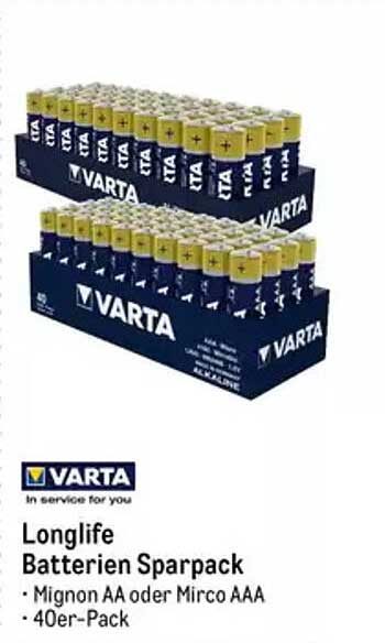 VARTA Longlife Batterien Sparpack