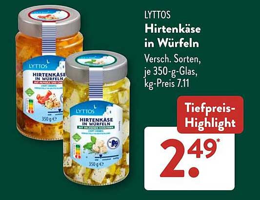 LYTTOS Hirtenkäse in Würfeln