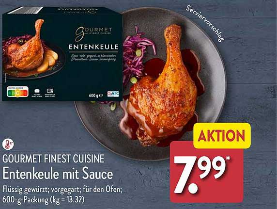 GOURMET FINEST CUISINE Entenkeule mit Sauce