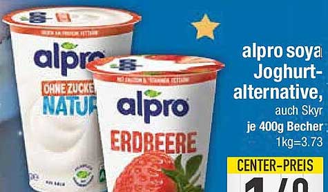 alpro soya Joghurt-alternative, auch Skyr