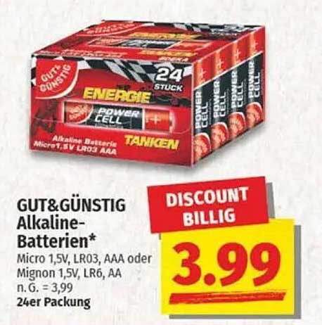 GUT&günstig Alkaline-Batterien*