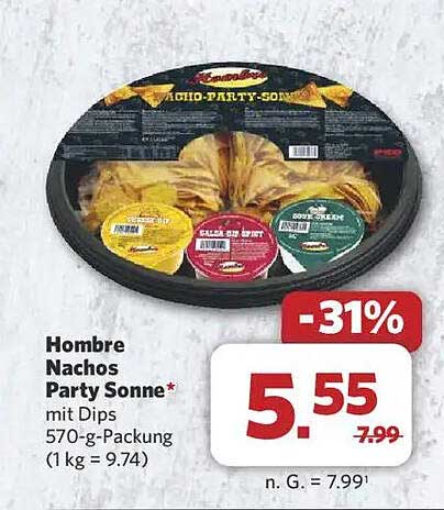 Hombre Nachos Party Sonne* mit Dips