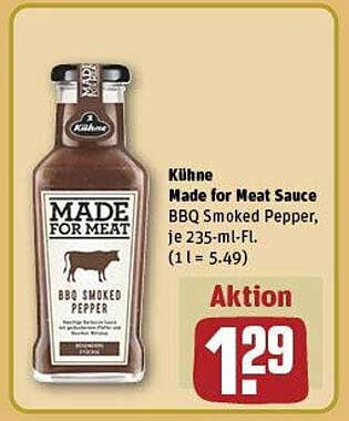 Kühne Made for Meat Sauce BBQ Smoked Pepper