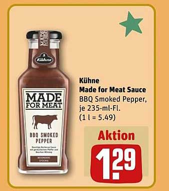 Kühne Made for Meat Sauce BBQ Smoked Pepper