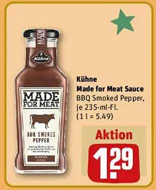 Kühne Made for Meat Sauce BBQ Smoked Pepper