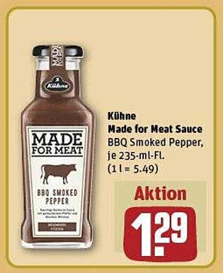 Kühne Made for Meat Sauce BBQ Smoked Pepper