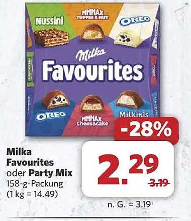 Milka Favourites oder Party Mix