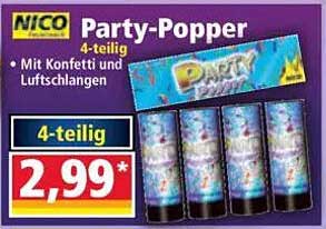 NICO Party-Popper 4-teilig