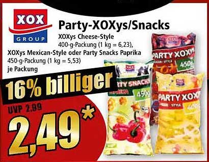 Party-XOXys/Snacks