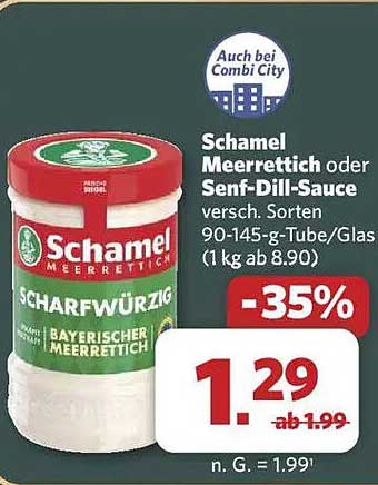 Schamel Meerrettich oder Senf-Dill-Sauce