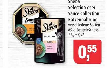 Sheba Selection oder Sauce Collection Katzennahrung