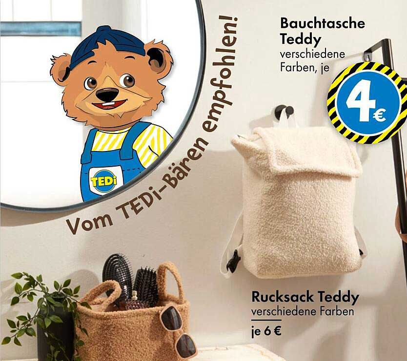 Bauchtasche Teddy  
Rucksack Teddy