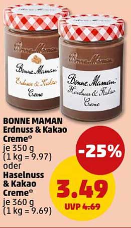 BONNE MAMAN Erdnuss & Kakao Creme*