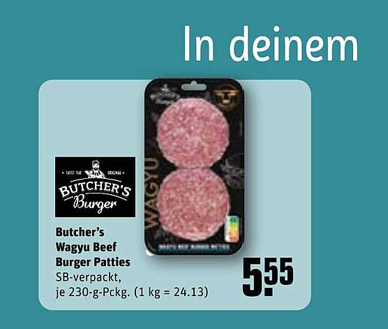 Butcher's Wagyu Beef Burger Patties