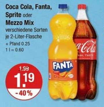 Coca Cola, Fanta, Sprite oder Mezzo Mix