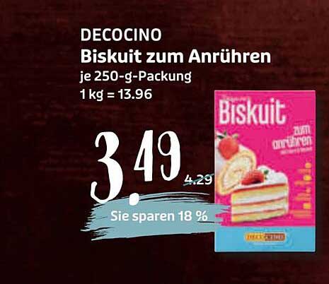 DECOCINO Biskuit zum Anrühren