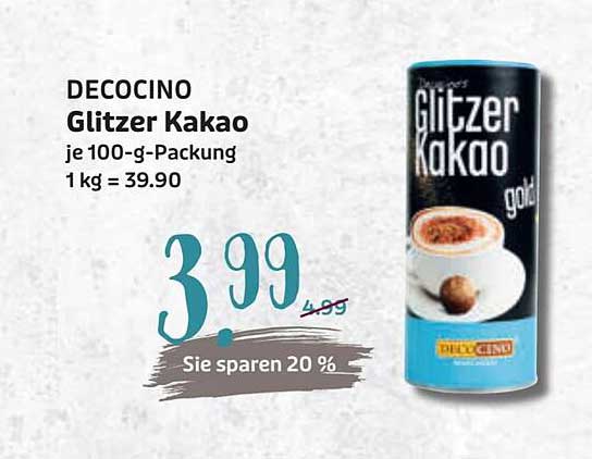 DECOCINO Glitzer Kakao