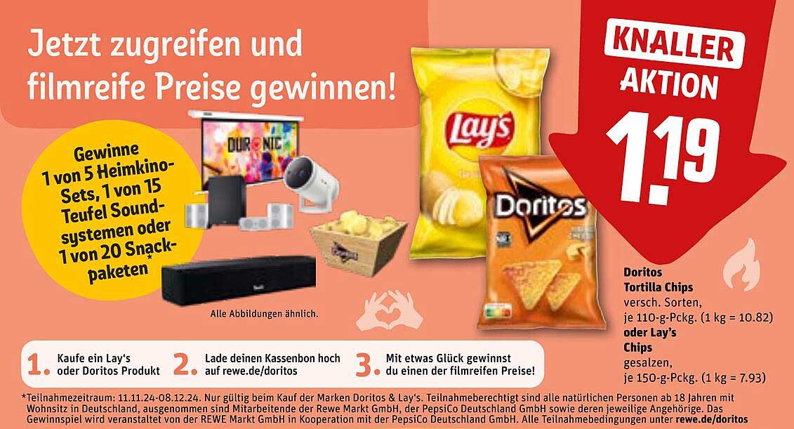 Doritos Tortilla Chips oder Lay's Chips