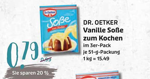 DR. OETKER Vanille Soße zum Kochen