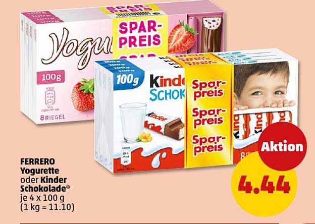 FERRERO Yogurette oder Kinder Schokolade