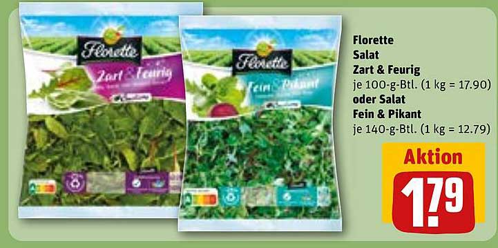 Florette Salat Zart & Feurig oder Salat Fein & Pikant