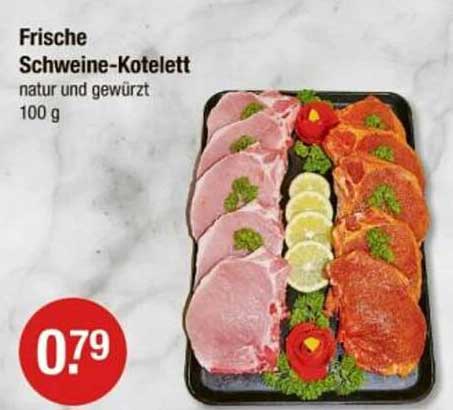 Frische Schweine-Kotelett