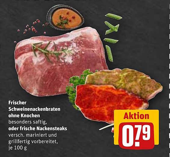 Frischer Schweinenackenbraten ohne Knochen