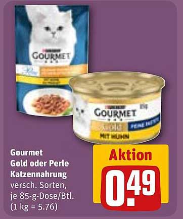 Gourmet Gold oder Perle Katzennahrung