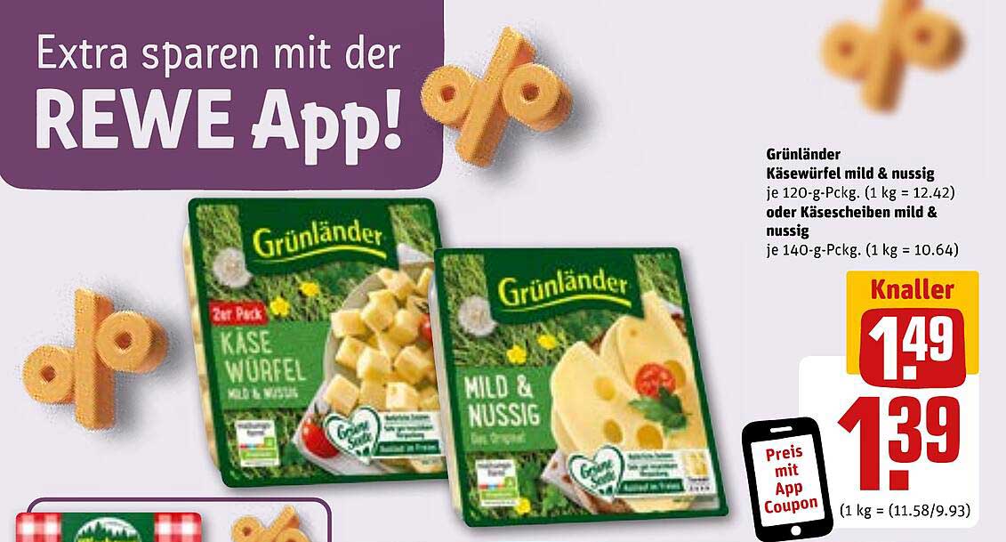 Grünländer Käsewürfel mild & nussig