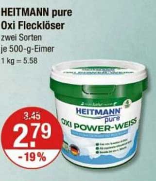 HEITMANN pure Oxi Flecklöser