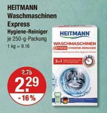 HEITMANN Waschmaschinen Express Hygiene-Reiniger