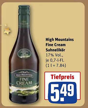 High Mountains Fine Cream Sahnelikör