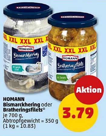 HOMANN Bismarckhering oder Bratheringsfilets