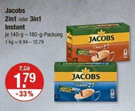 Jacobs 2in1 oder 3in1 Instant