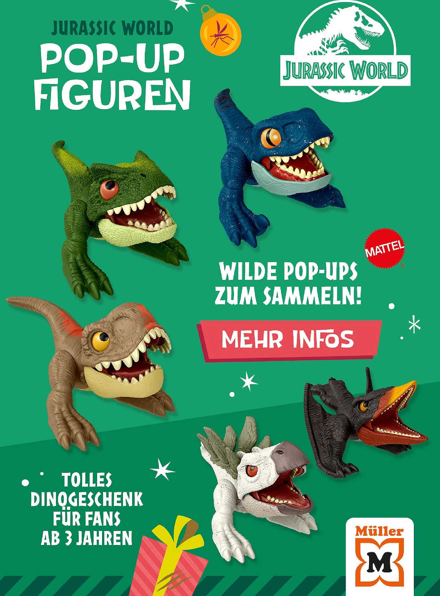 JURASSIC WORLD POP-UP FIGUREN