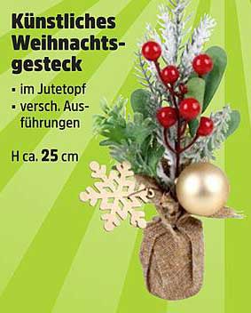 Künstliches Weihnachtsgesteck