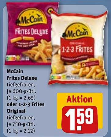 McCain Frites Deluxe oder 1-2-3 Frites Original