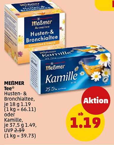 Meßmer Husten- & Bronchialtee  
Meßmer Kamille mild