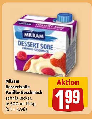 Milram Dessertsoße Vanille-Geschmack