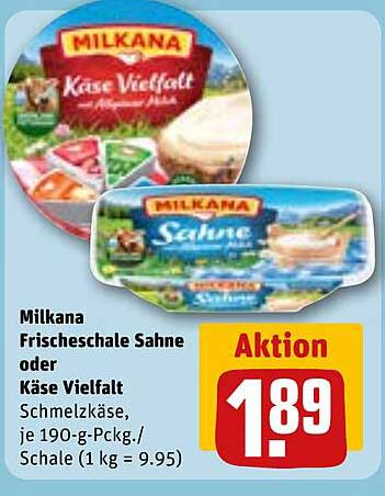 Molkana Frischeschale Sahne oder Käse Vielfalt