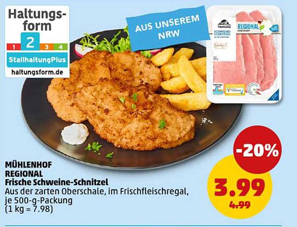 MÜHLENHOF REGIONAL Frische Schweine-Schnitzel