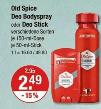 Old Spice Deo Bodyspray oder Deo Stick