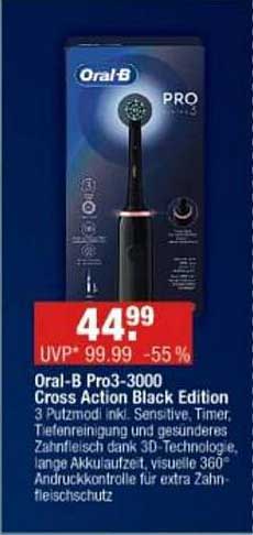 Oral-B Pro3-3000 Cross Action Black Edition