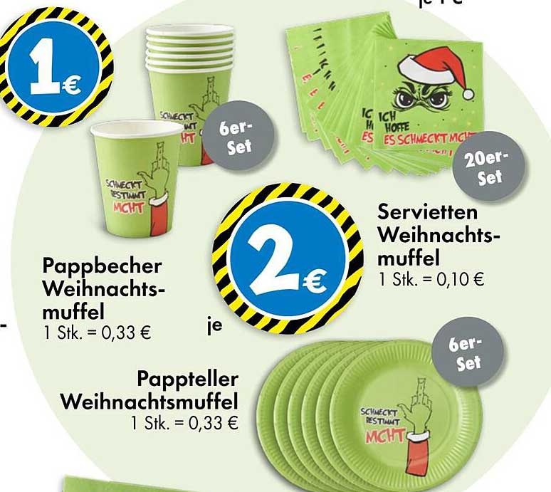 Pappbecher Weihnachtsmuffel