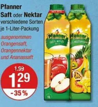 Pfanner Saft oder Nektar