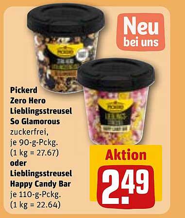 Pickerd Zero Hero Lieblingsstreusel So Glamorous oder Lieblingsstreusel Happy Candy Bar