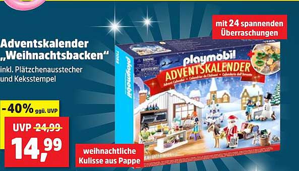 playmobil ADVENTSKALENDER „Weihnachtsbacken“