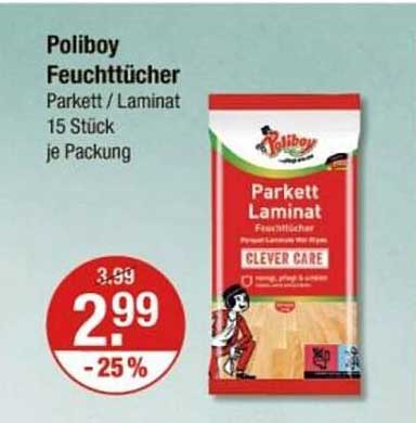 Poliboy Feuchttücher Parkett / Laminat